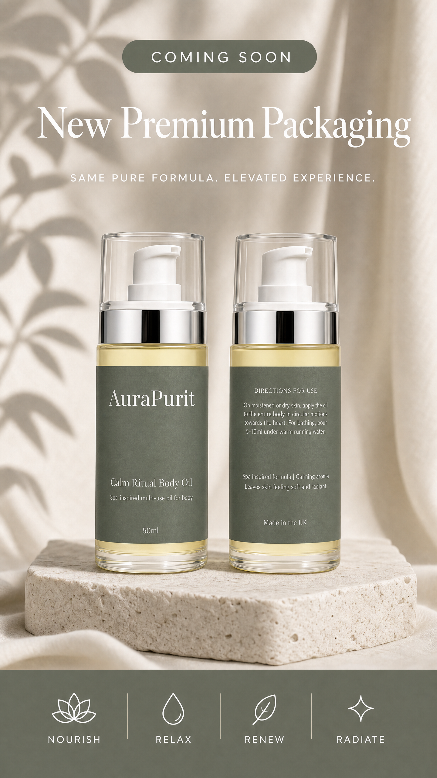 AuraPurit Calm Ritual Body Oil 50 ml / 1.75 fl oz